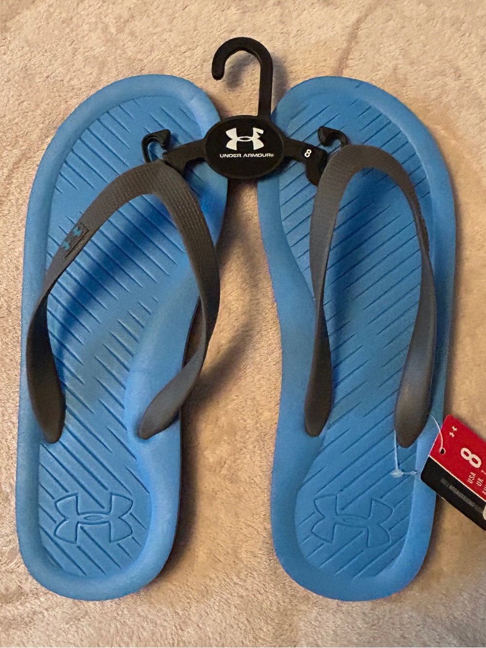 Under Armour Blue and Gray Men's Flip Flop Sandals